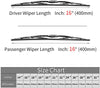Replacement for Jeep Wrangler Windshield Wiper Blades - 16"+16" Front Window Wiper - fit 2018-2018 Vehicles - OTUAYAUTO Factory Aftermarket