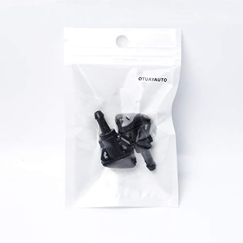 OTUAYAUTO Front Windshield Washer Nozzles - for Chrysler, Dodge, Jeep, Ram - Replaces OEM #: 4805742AB, Spray Jet Kit (pack of 2)
