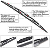 Replacement for Jeep Wrangler Windshield Wiper Blades - 16"+16" Front Window Wiper - fit 2018-2018 Vehicles - OTUAYAUTO Factory Aftermarket