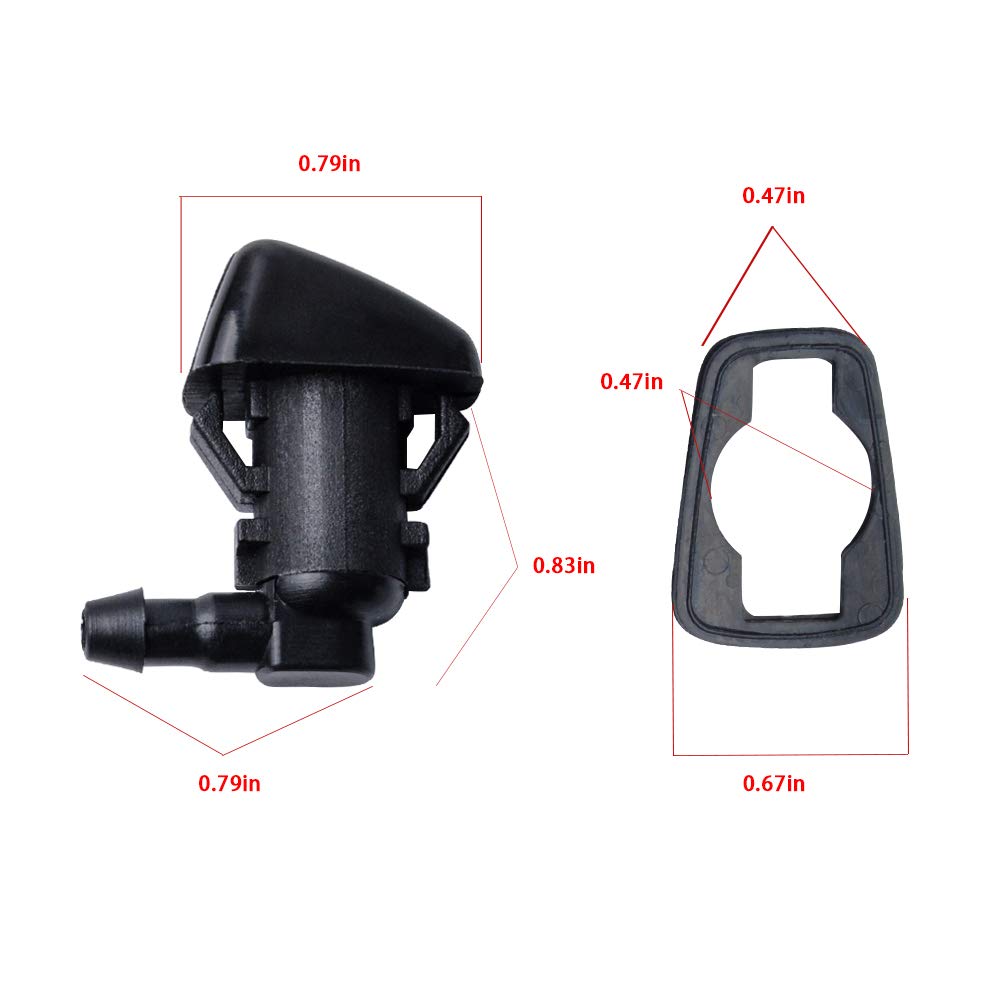OTUAYAUTO Front Windshield Washer Nozzles - for F250 F350 F450 F550 Super Duty 2011-2016 - Replaces OEM #: BC3Z17603A, Spray Jet Kit (pack of 2)