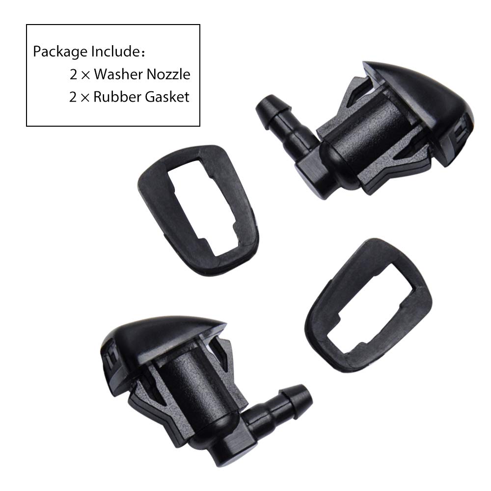 OTUAYAUTO Front Windshield Washer Nozzles - for 04-10 Toyota Sienna | Corolla | Solara | Tundra - Replaces OEM #: 85381-AE020, Spray Jet Kit (pack of 2)