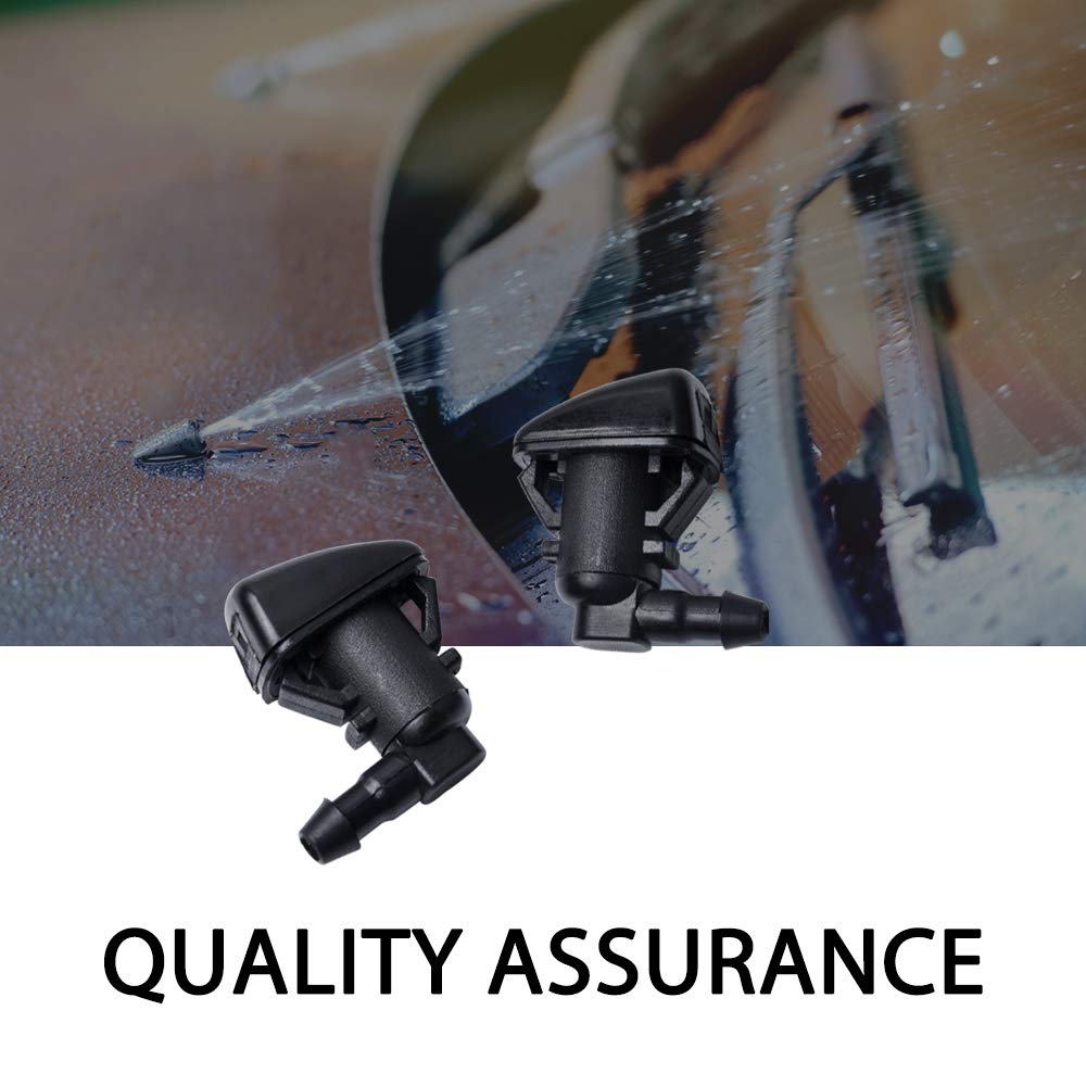 OTUAYAUTO Front Windshield Washer Nozzles - for 08-11 Ford Focus, 07-11 Ford Edge, 07-10 Lincoln MKX Base Sport Premium Sport - Replaces OEM #: 8S4Z-17603-AA, 7T4Z-17603-A, Spray Jet Kit (pack of 2)