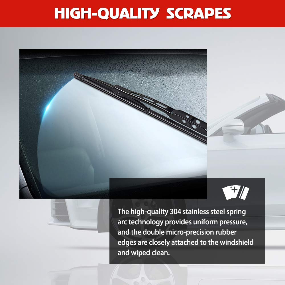 Replacement for Dodge Ram 1500, 2500, 3500, 4500 Windshield Wiper Blades - 22"+22" Front Window Wiper - fit 2009-2018 Vehicles - OTUAYAUTO Factory Aftermarket