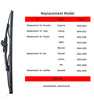 OTUAYAUTO 14" Rear Windshield Wiper Blade - Replacement for 2003-2010 Porsche Cayenne, 2008-2012 Jeep Liberty (Pack of 2)
