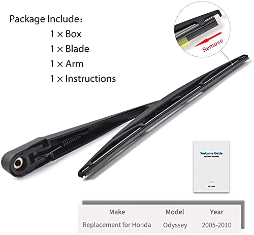 Rear Windshield Wiper Assembly - for 05-10 Honda Odyssey | OTUAYAUTO