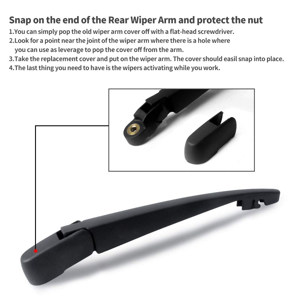 OTUAYAUTO 76721SCVA01 Rear Wiper Arm Cap Cover - Replacement for Honda CR-V 2007-2011, Element 2003-2011, Odyssey 2011-2015 - Rear Hatch Window Wiper Arm Cover