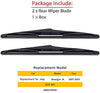 Replacement for Jeep Wrangler Rear Wiper Blade 13 inch - Fit 2007-2018 Vehicle, OEM# 68002490AB (pack of 2)