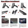 Replacement for Mercedes Benz ML Class ML350 W164 W166 Rear Wiper Arm Blade and Cap OEM