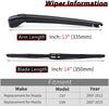 OTUAYAUTO EG2167421 Rear Wiper Arm Blade Set - Replacement for MAZDA CX7 CX-7 2007-2012 / CX9 CX-9 2007-2015