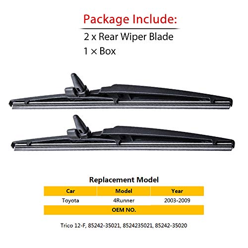 OTUAYAUTO Rear Windshield Wiper Blades for Toyota 4Runner 2003-2009