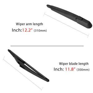 For Mercedes-Benz ML350 W164 2006-2011 | W166 2013-2015, Rear Windshield Wiper Arm Blade Set - OTUAYAUTO Factory OEM: A0009982921