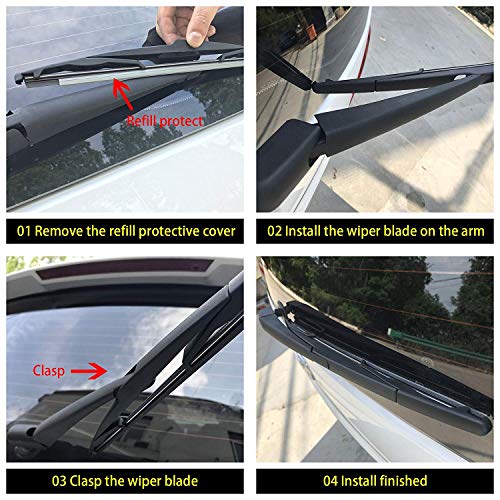 For Toyota Prius 2003-2009, Rear Windshield Wiper Arm Blade Set - OTUAYAUTO Factory OEM Style