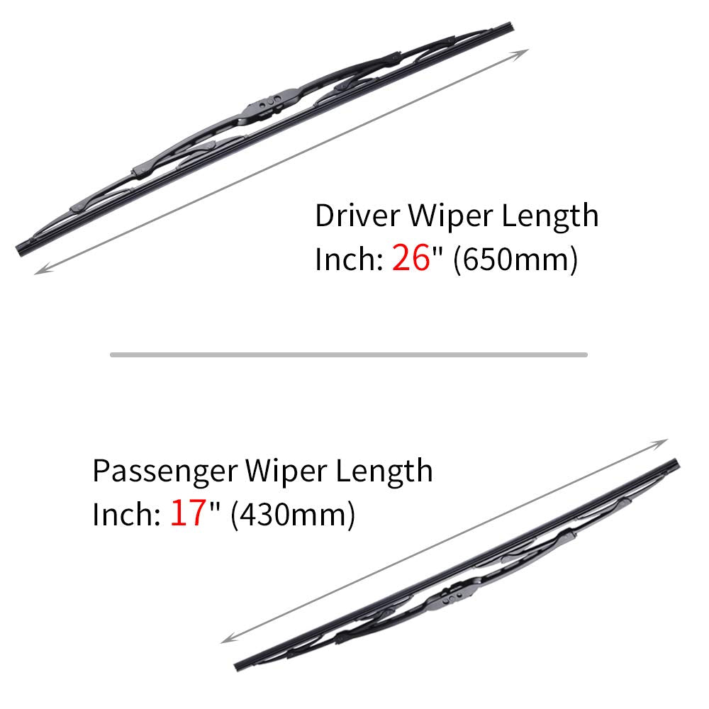 Replacement for Mazda 2 Windshield Wiper Blades - 24"+14" Front Window Wiper - fit 2011-2014 Vehicles - OTUAYAUTO Factory Aftermarket