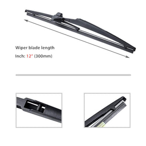 OTUAYAUTO Rear Windshield Wiper Blades for Toyota 4Runner 2003-2009 - 2 Pieces of 12" Car Back Window Wiper