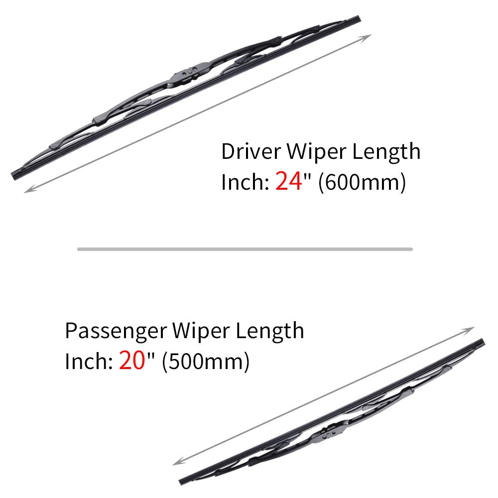 For Toyota Camry Windshield Wiper Blades - 24"+20" Front Window Wiper - fit 2007-2011 Vehicles - OTUAYAUTO Factory Aftermarket