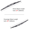 For Toyota Camry Windshield Wiper Blades - 24"+20" Front Window Wiper - fit 2007-2011 Vehicles - OTUAYAUTO Factory Aftermarket