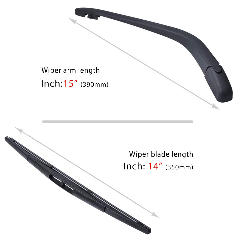 For Honda Fit 2001-2008, Rear Windshield Wiper Arm Blade Set - OTUAYAUTO Factory OEM Style