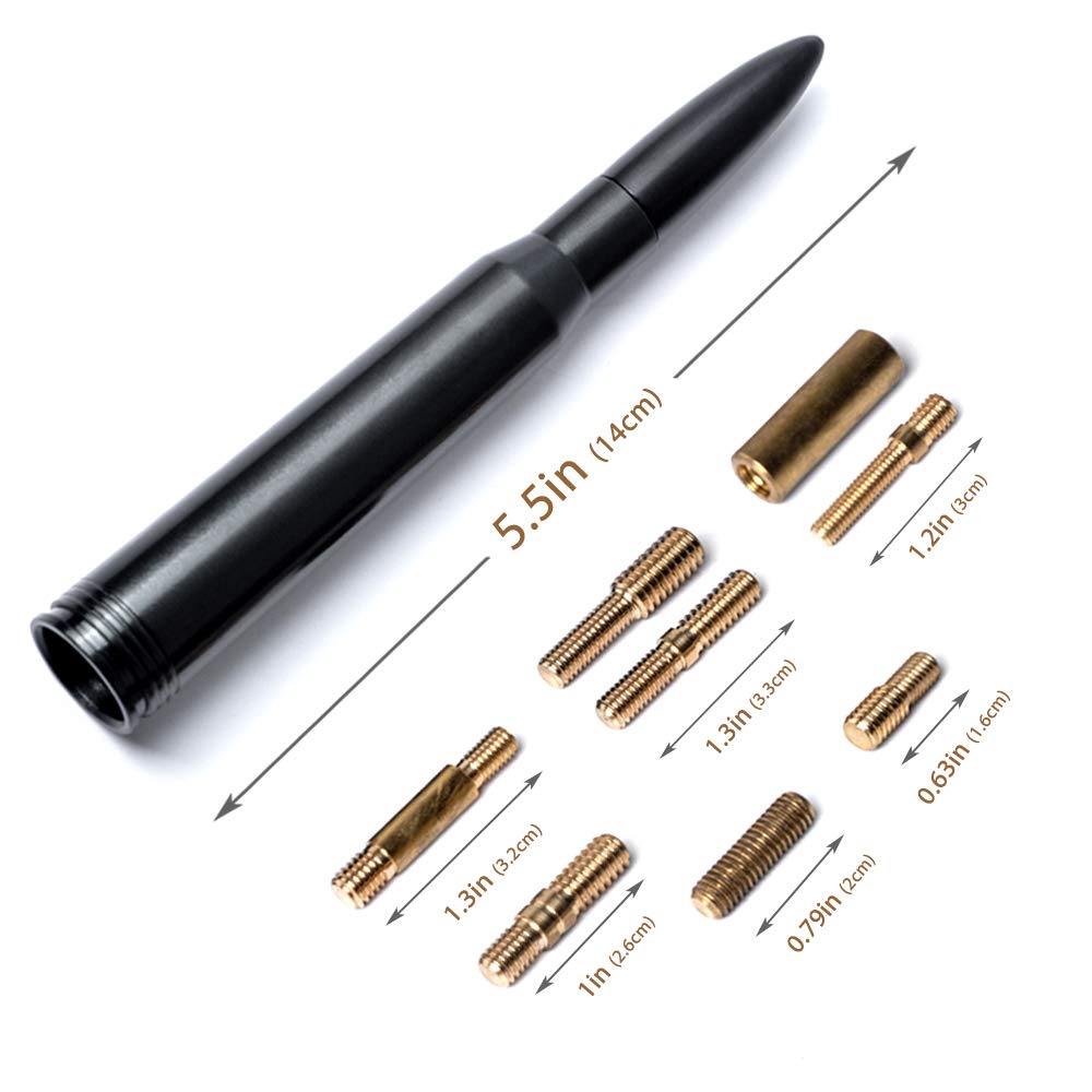 OTUAYAUTO Bullet Antenna for Ford F150 F250 F350 - Anti Theft Thread Locking - Short Replacement Antenna