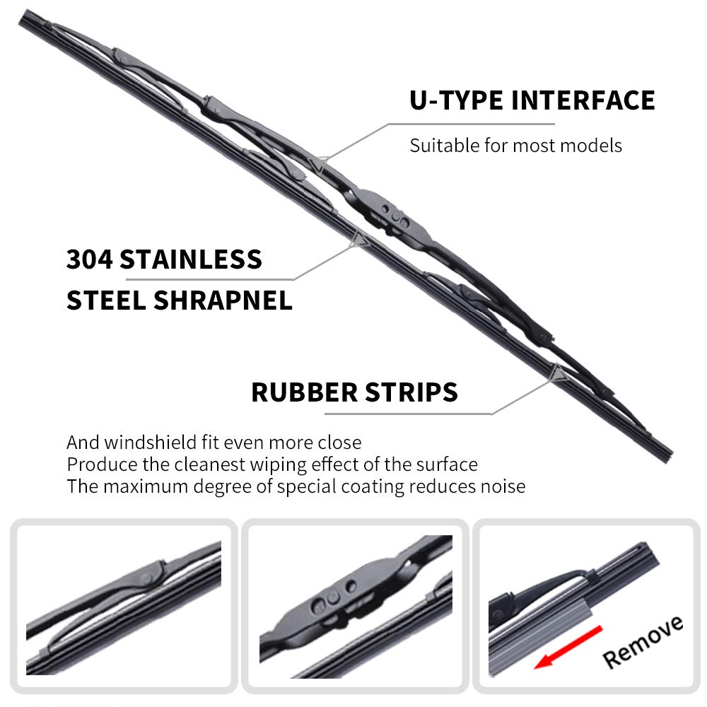 For Toyota Camry Windshield Wiper Blades - 24"+20" Front Window Wiper - fit 2007-2011 Vehicles - OTUAYAUTO Factory Aftermarket