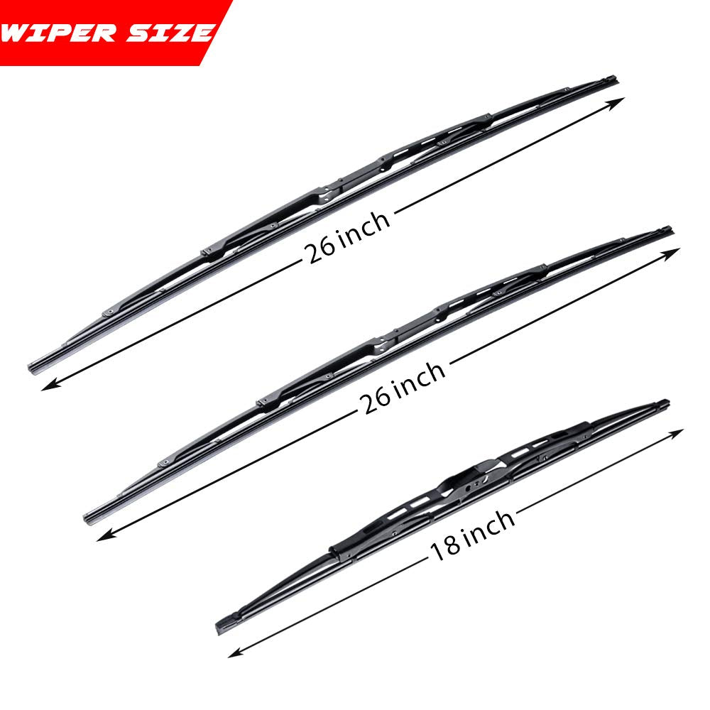 OTUAYAUTO Front and Rear Windshield Wiper Blade Kit Replacement for Land Rover Range Rover Full Size, DKC000040 LR012047