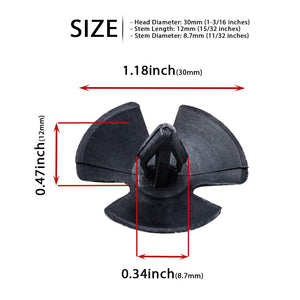 OTUAYAUTO 30pcs Hood Insulation Retainers - for Chrysler, Jeep, Dodge, Ram - Replace OEM 4878883AA LH LHS Nylon Clip