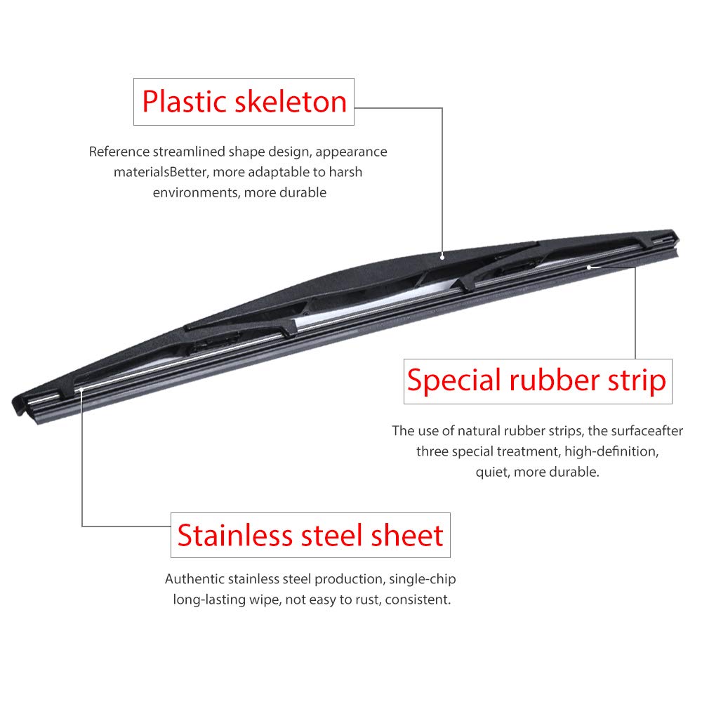 For Honda Fit 2001-2008, Rear Windshield Wiper Arm Blade Set - OTUAYAUTO Factory OEM Style