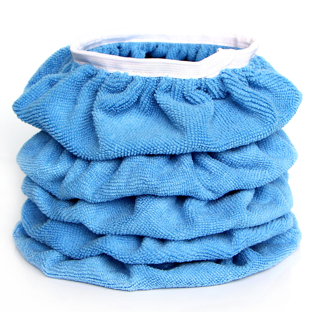 Tallew 40 Pcs 9 To 10 Inches Buffer Pads Bulk Car Polisher Bonnets Orbital Buffer Bonnets Microfiber Polishing Pad Car Wax Cover For Cleaning And Polishing (Light Blue