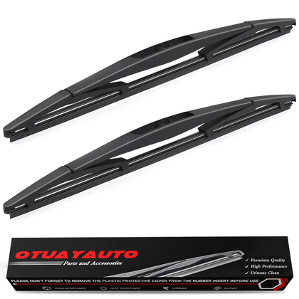 OTUAYAUTO 12" Rear Windshield Wiper Blades,Replacement for Honda Element Accord, Nissan Pathfinder Xterra Cube, 14-18 BMW X5, 07-13 Acura MDX, 12-18 Subaru Impreza, 14-18 Mazda 3 - 2 Pcs