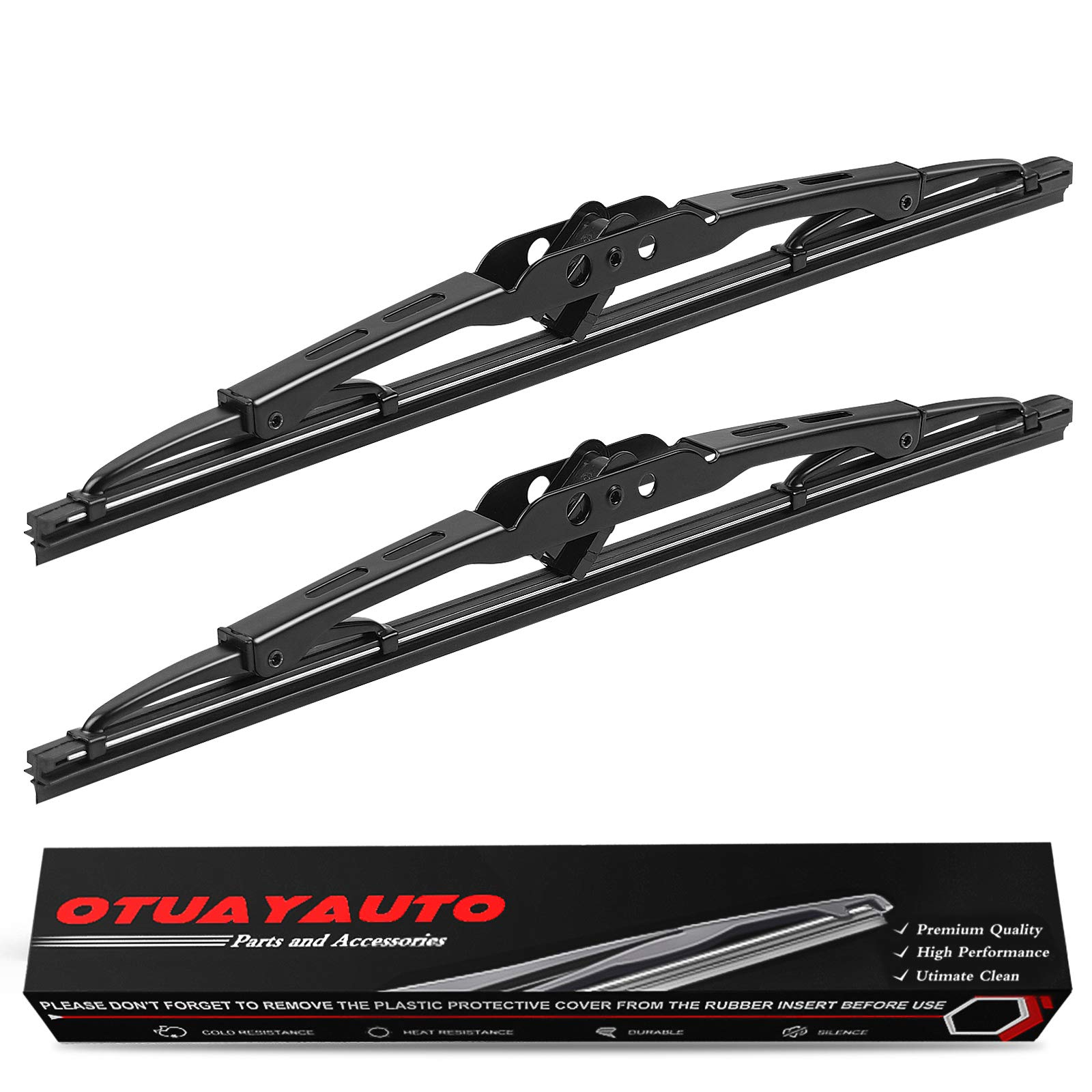 OTUAYAUTO 14" Rear Windshield Wiper Blade - Replacement for 2003-2010 Porsche Cayenne, 2008-2012 Jeep Liberty (Pack of 2)