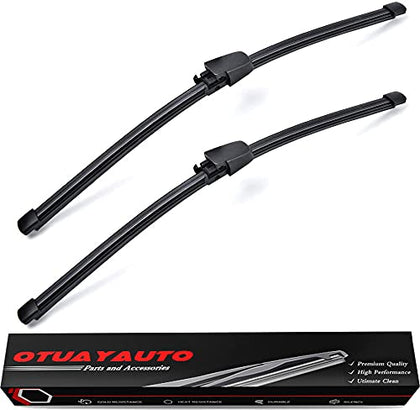 OTUAYAUTO Rear Windshield Wiper Blades - 2 Pieces of 13" Car Back Window Wiper - Replacement for VW Jetta, Replacement for Tiguan, Rabbit, GTI, Touareg