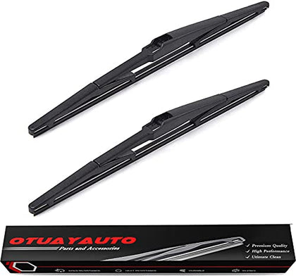 OTUAYAUTO Rear Windshield Wiper Blades - 2 Pieces of 14" Car Back Window Wiper - Replacement for Toyota Corolla, Jeep Cherokee, Scion XB, Mazda 3, Hyundai Accent Tucson Santa Fe, Kia Rio