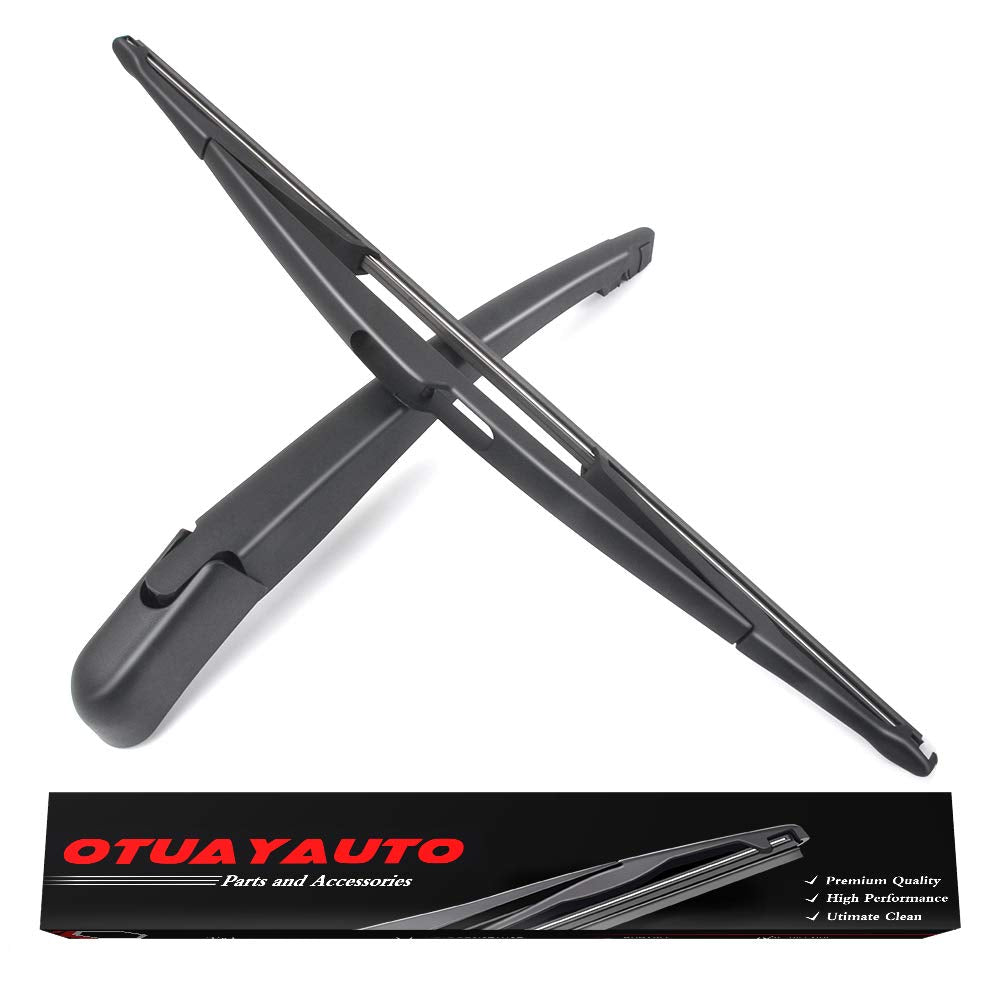 OTUAYAUTO Rear Windshield Wiper Arm Blade Set - Replacement for Volvo C30 2010-2018 - OEM # 31290077, 31290075
