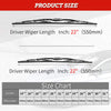Replacement for Dodge Ram 1500, 2500, 3500, 4500 Windshield Wiper Blades - 22"+22" Front Window Wiper - fit 2009-2018 Vehicles - OTUAYAUTO Factory Aftermarket