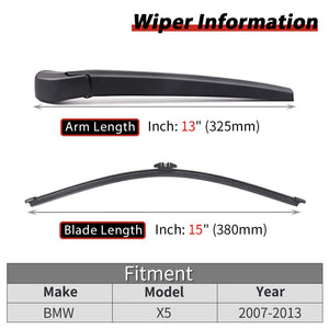 OTUAYAUTO Replacement for Ford Escape 2013-2018 Rear Windshield Back Wiper Arm Blade Set OEM BB5Z17526-C