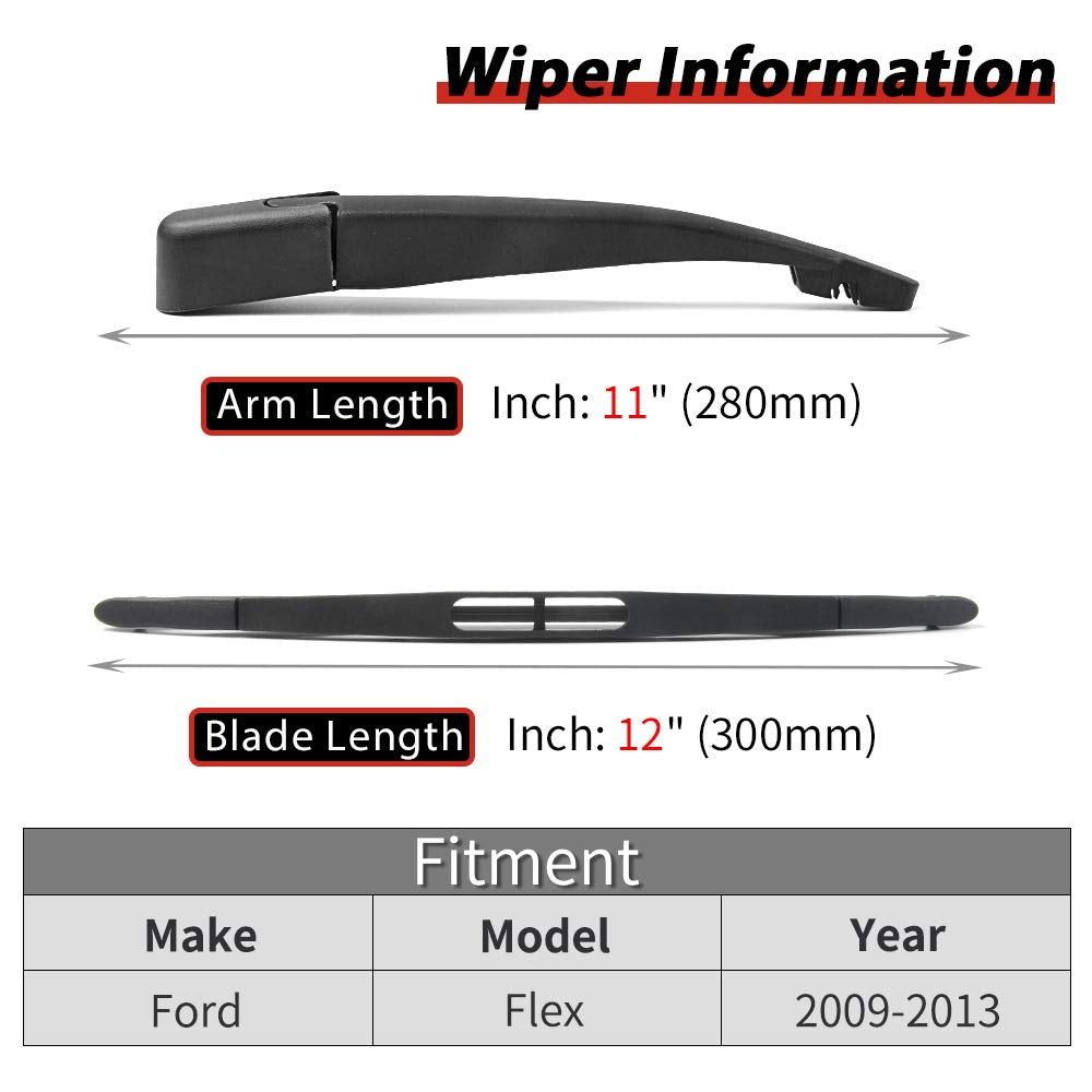 Replacement for 2008-2012 Ford Escape Rear Wiper Arm and Blade OE:8L8Z17526-C