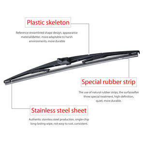OTUAYAUTO Rear Windshield Wiper Blades Replacement for Honda Pilot 2009-2015 - 2 Pieces of 14" Car Back Window Wiper