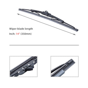 OTUAYAUTO 14" Rear Windshield Wiper Blade - Replacement for 2003-2010 Porsche Cayenne, 2008-2012 Jeep Liberty (Pack of 2)
