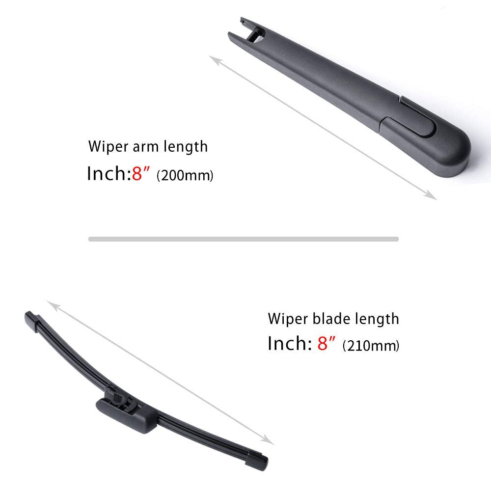 Rear Windshield Wiper Arm Blade Set - Replacement for Hyundai Veloster 2012-2017 - OTUAYAUTO Factory OEM Style 988112V000