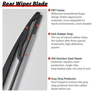 OTUAYAUTO Replacement for Ford Flex 2009-2013, Rear Windshield Back Wiper Arm Blade Set Factory OEM Replacement 85241-48080