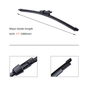 OTUAYAUTO Rear Windshield Wiper Blades - 2 Pieces of 11" Car Back Window Wiper - for VW Golf, Polo, GTI 2010-2018