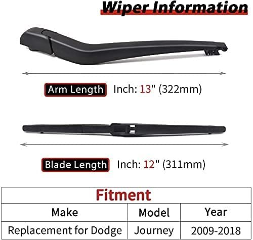 Replacement for Dodge Journey Vehicles, Rear Windshield Back Wiper Arm Blade Set - OTUAYAUTO Factory OEM Replacement 68040371AA