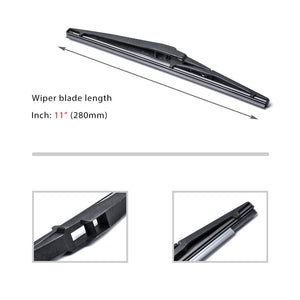 OTUAYAUTO Rear Windshield Wiper Blades - 2 Pieces of 11" Car Back Window Wiper - Replacement for Chevy HHR, Hyundai Accent, Jeep Grand Cherokee, Kia Rio Sorento Soul, Toyota Matrix Prius V, Scion IQ