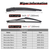 Replacement for Mercedes Benz ML Class ML350 W164 W166 Rear Wiper Arm Blade and Cap OEM
