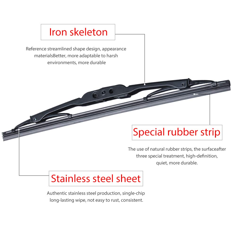 OTUAYAUTO Rear Windshield Wiper Blades - 2 Pieces of 11" Car Back Window Wiper -Compatible with Jeep Liberty, Patriot, Compass, Grand Cherokee, Dodge Caliber