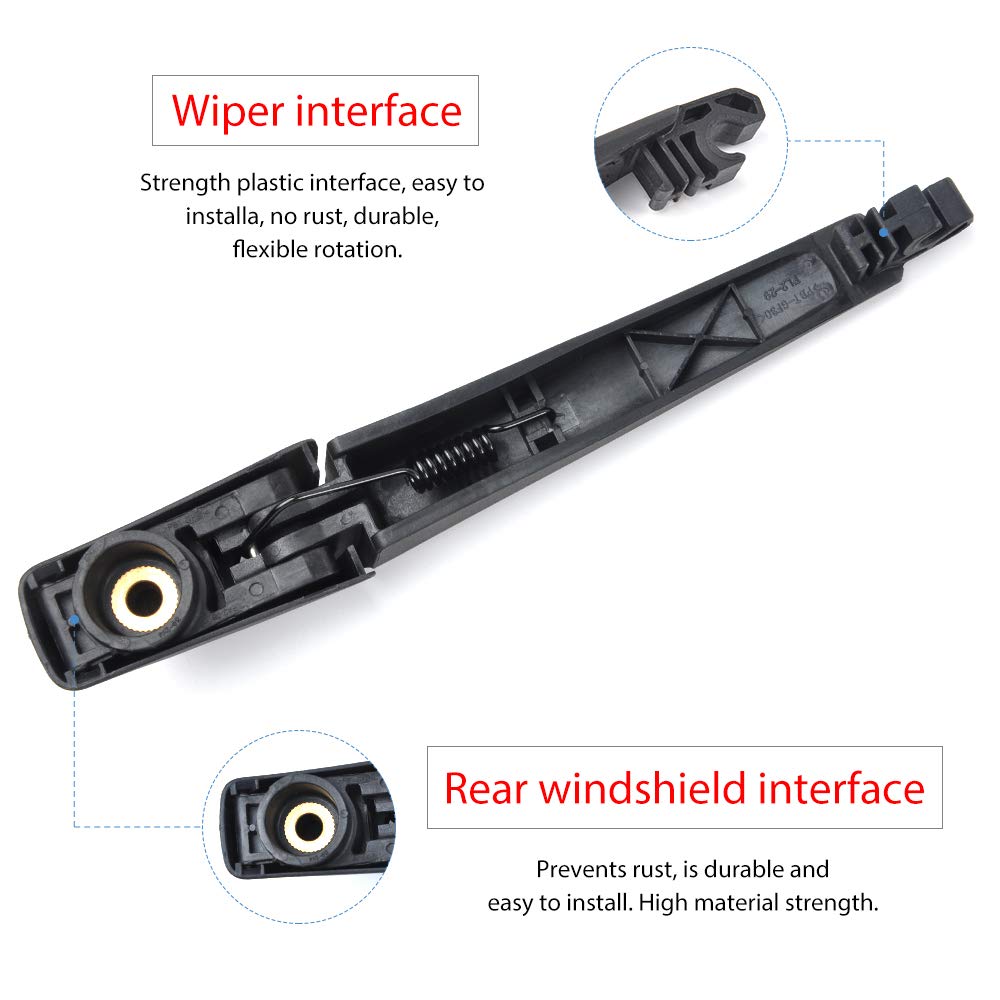 OTUAYAUTO 85242-42040 Rear Windshield Wiper Arm Blade Set - Replacement for Toyota RAV4 2013-2018, Jeep Compass 2017-2018