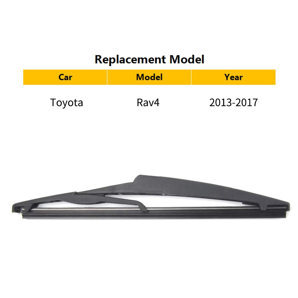 OTUAYAUTO 85242-42040 Rear Windshield Wiper Blades - Replacement for Toyota Rav4 2013-2017 - 2 Pieces of 10" Car Back Window Wiper blade