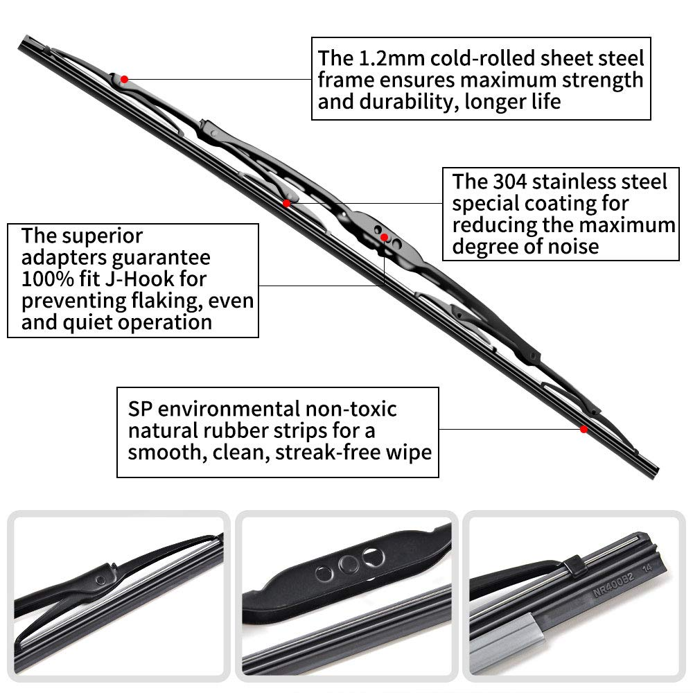 Replacement for Kia Sorento Windshield Wiper Blades - 24"+20" Front Window Wiper - fit 2010-2015 Vehicles - OTUAYAUTO Factory Aftermarket