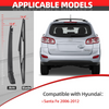 Rear Wiper Blade and Arm Set for Hyundai Santa Fe 2006-2012