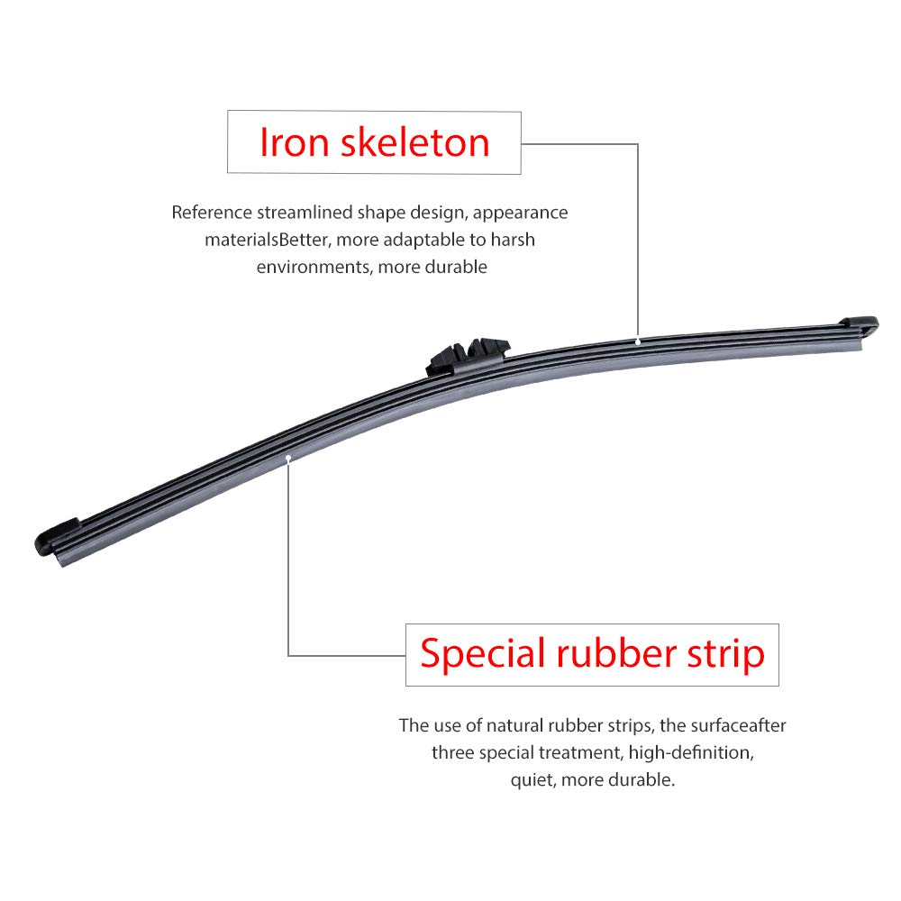 Replacement for BMW X3 F25 2011-2017, Rear Windshield Wiper Arm Blade Set - OTUAYAUTO Factory OEM Style