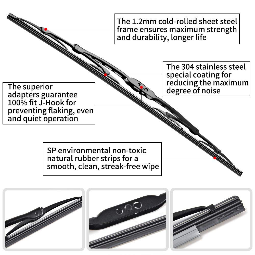 Replacement for Honda Accord Windshield Wiper Blades - 26"+18" Front Window Wiper - fit 2003-2007 Vehicles - OTUAYAUTO Factory Aftermarket